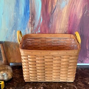 Longaberger Slant Back Basket with liner and divider